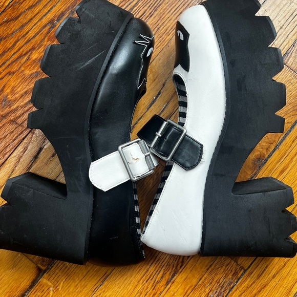 “Cat you Later” Dolls Kill Black & White Dress Shoes - Picture 7 of 12